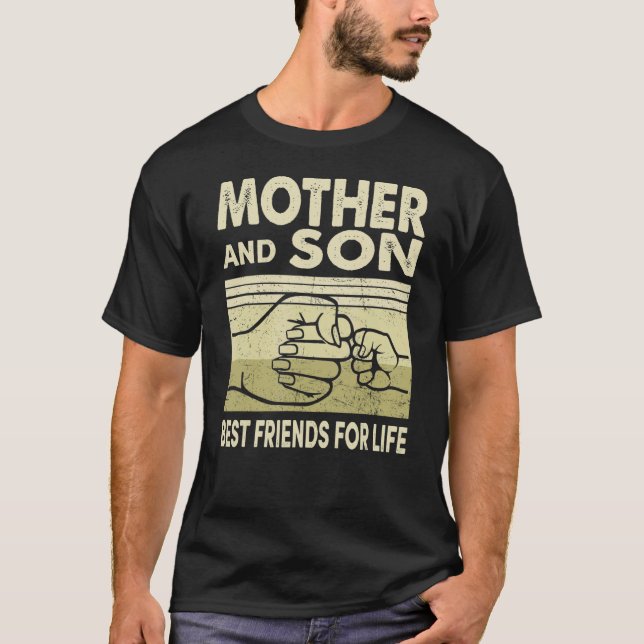 Camiseta Mãe E Filho Melhores Amigos Para A Vida Mãe (Frente)