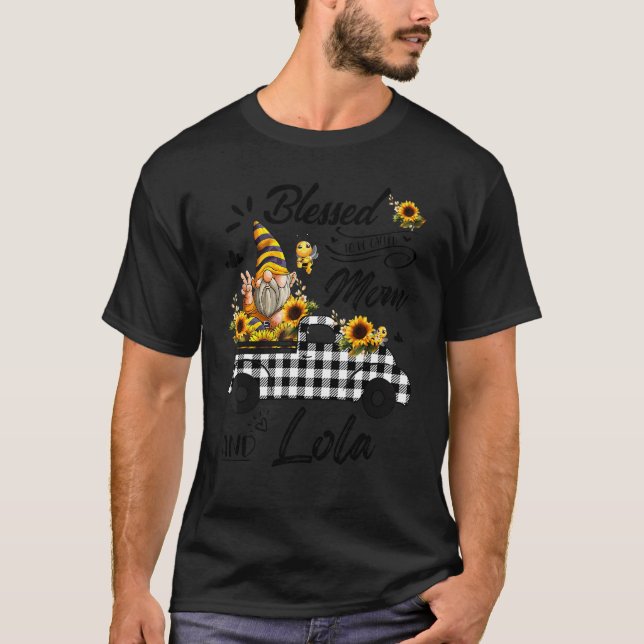 Camiseta Mãe E Lola Abençoados Sejam Chamados Mãe E Lola (Frente)