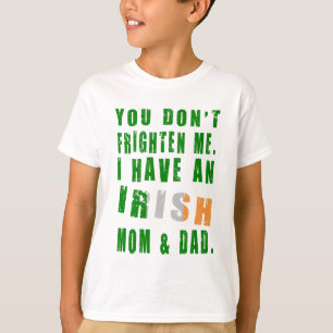 Camiseta Mãe e Pai irlandeses assustados