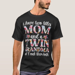 Camiseta Mãe E Vovó Gêmea Da Avó Gêmea O