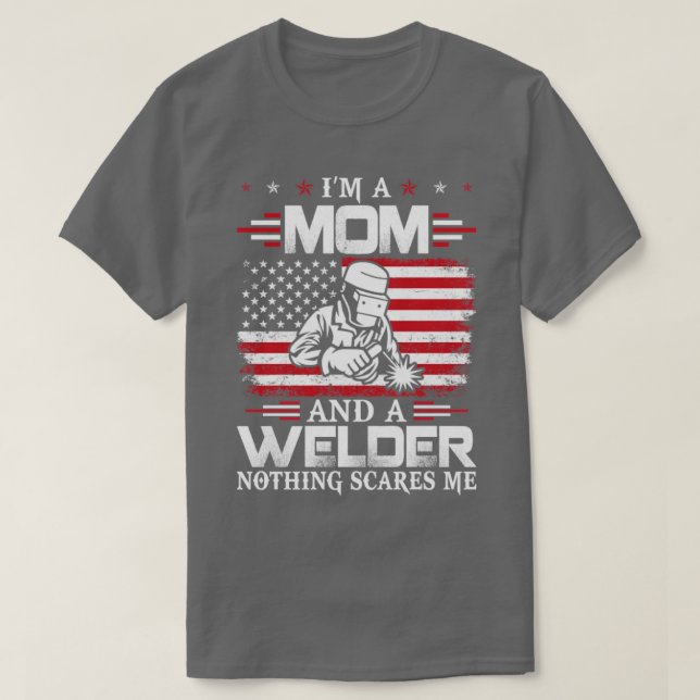 Camiseta Mãe e Welder Nada me assusta... (Frente do Design)