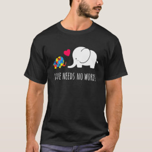 Camiseta Mãe Elefante Amor Não Precisa de Palavras Para Mãe