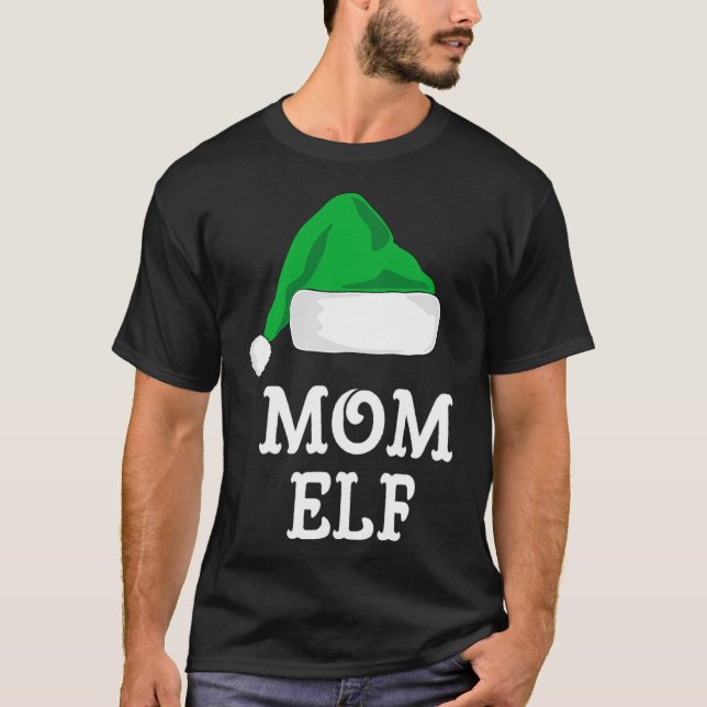 Camiseta Mãe Elf Família de Natal Coincidência Pj Pajama Xm (Frente)