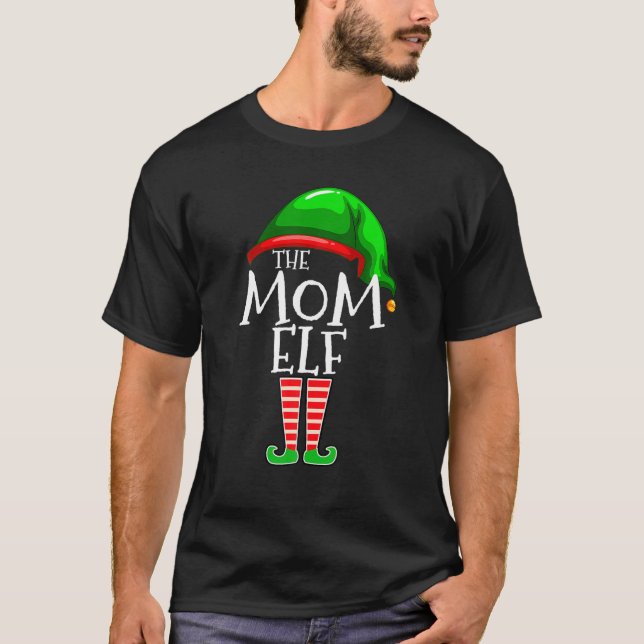 Camiseta Mãe Elf Família Matando Mamães de Natal do Grupo (Frente)