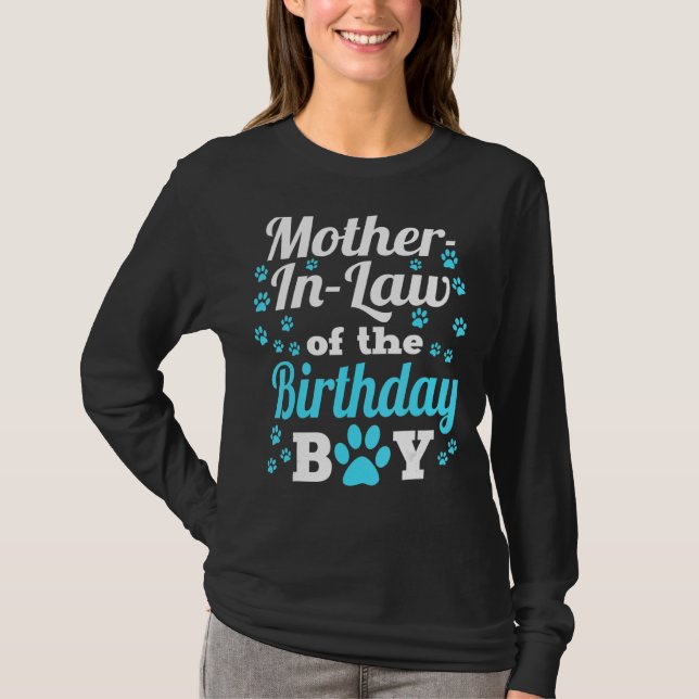 Camiseta Mãe Em Direito Do Par Do Cachorro De Aniversário (Frente)