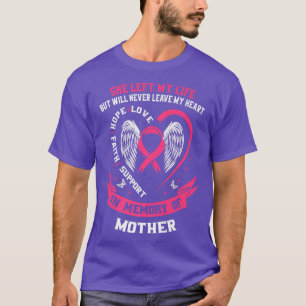 Camiseta Mãe em memória da minha mãe consciência do Cancer