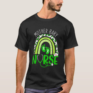 Camiseta Mãe Enfermeira Verde Leopardo Rainbow Ribbon Men