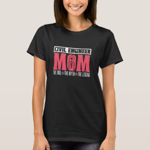 Camiseta Mãe Engenheira Civil A Engenharia Mecânica Civil