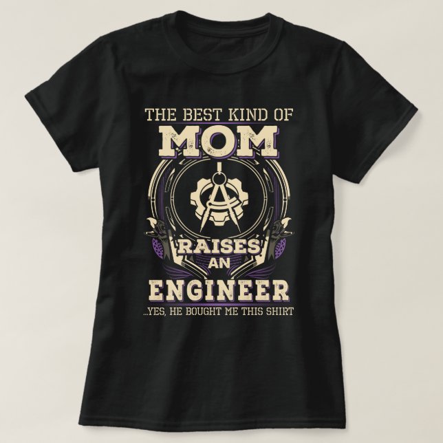 Camiseta Mãe Engenheiro Orgulhosa (Frente do Design)