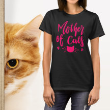 Mãe Engraçada de Gatos, Palavra, T-Shirt