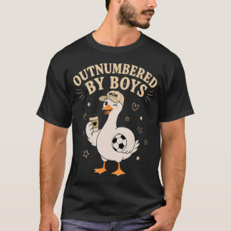 Camiseta Mãe Engraçada de Menino Ganso Superada em Número p
