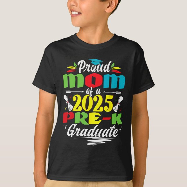 Camiseta Mãe Engraçada De Um Formando De 2025 Pré-k (Frente)