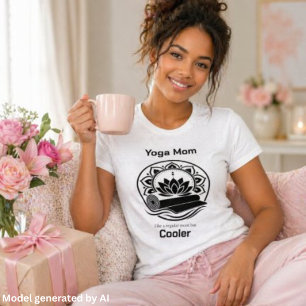 Camiseta Mãe Engraçada de Yoga Mandala de Lótus Dia das M