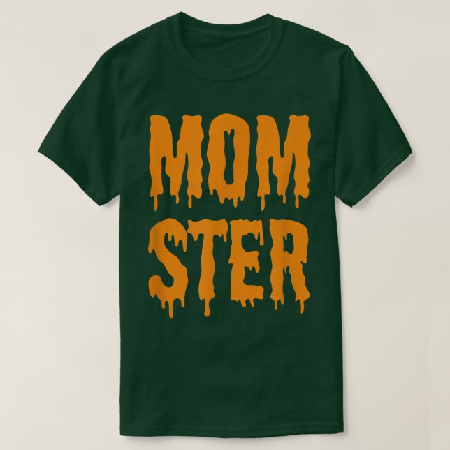 Camiseta Mãe Engraçada Mãe Monstro das Halloween (Frente do Design)