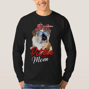 Camiseta Mãe Engraçada No Dia Pitbull Mamãe Pitbull Pittie