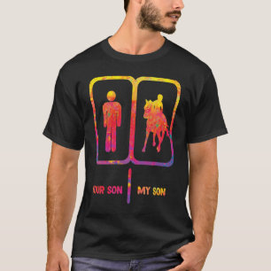 Camiseta Mãe Equestre seu filho meu filho Cavalo Equestre d