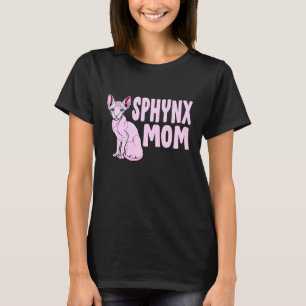 Camiseta Mãe Esfinge Amante de Gatos Sphynx Sem Pelo