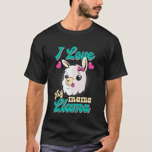 Camiseta Mãe Esperançosa EU AMO MINHA MÃE LLAMA Humorosa Mã