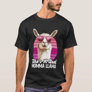 Camiseta Mãe Esperando Ela É Uma Llama Momma Ruim Engraçado