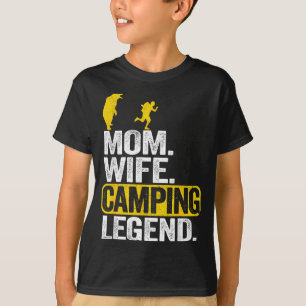 Camiseta Mãe esposa acampamento lenda rv camper outdoor mul
