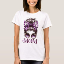 Mãe Esposa Chefe de Cabelo Desgrenhado Roxo