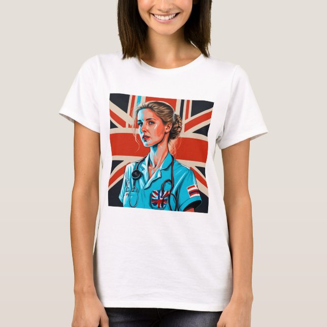 Camiseta Mãe Esposa Enfermeira T-Shirt (Frente)