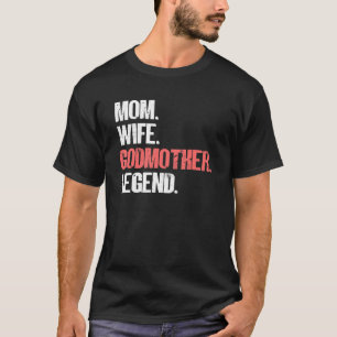 Camiseta Mãe Esposa Madrinha Legenda Patente Tias Orgulhosa