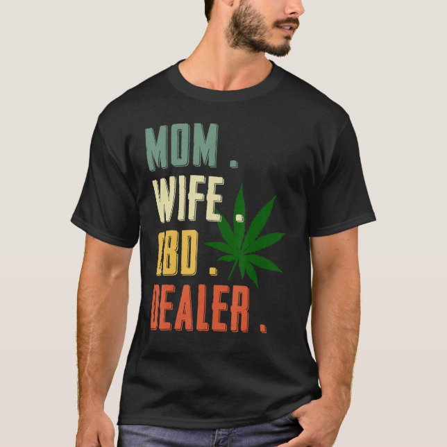 Camiseta Mãe Esposa Revendedora de Cbd Óleo de Cbd Vendas d (Frente)