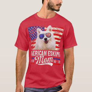 Camiseta Mãe Esquimó Americana EUA Bandeira Patriótica Mari
