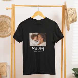 Camiseta Mãe Estabeleceu Foto de Tipografia