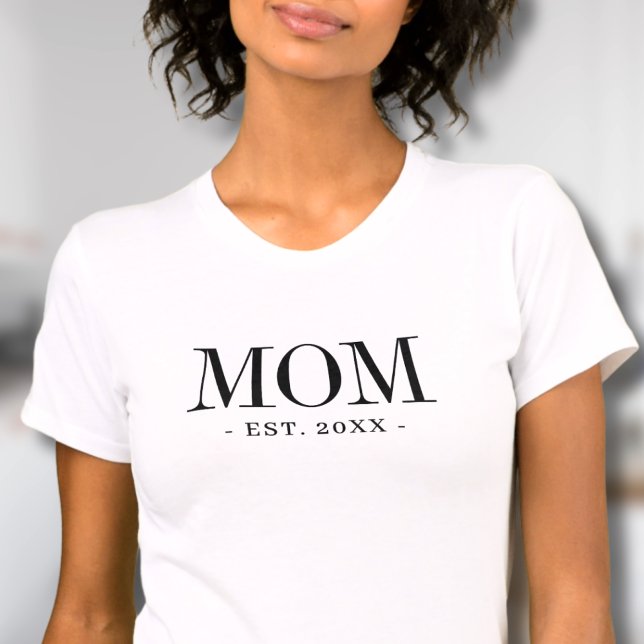 Camiseta Mãe Estabeleceu Mãe Minimalista (Mom Established Minimalist Mother T-Shirt )