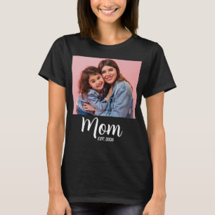 Camiseta Mãe Estabeleceu Presente de Foto
