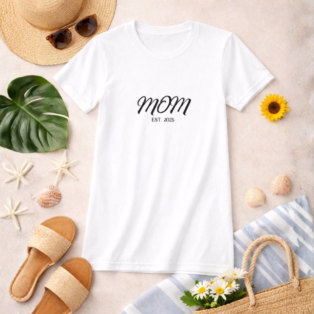Camiseta Mãe Estabelecida em Letra Preta (Criador carregado)