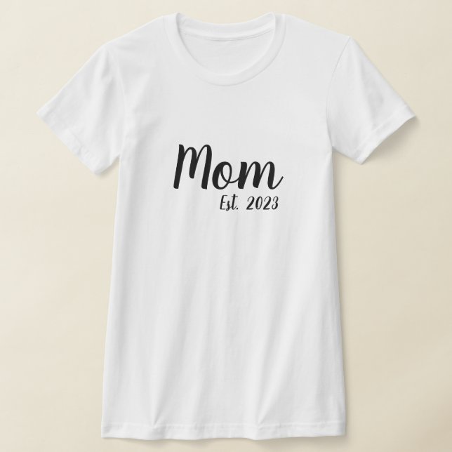 Camiseta Mãe Estabelecida Letra Preta (Postura )