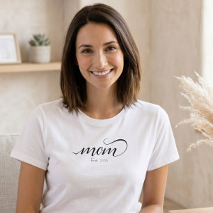 Camiseta Mãe Estabelecida Roteiro Personalizado Preto Ano M