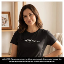 Mãe Estabelecida Script Personalizado Preto Ano Mã