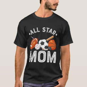 Camiseta Mãe Estrela do Menino de Aniversário Sketll Futebo