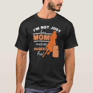 Camiseta Mãe Fã de Corridas de Barril Cavalo Mãe Rodeio Cor