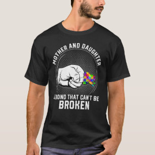 Camiseta Mãe Filha Um Laço Que Não Pode Ser Quebrado Autism