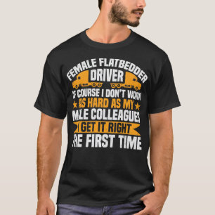 Camiseta Mãe Flatbed Motorck Motorck Mulheres Engraçadas Fl