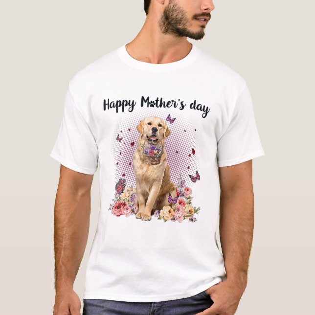 Camiseta Mãe Flor e Ouro Feliz da Mãe (Frente)
