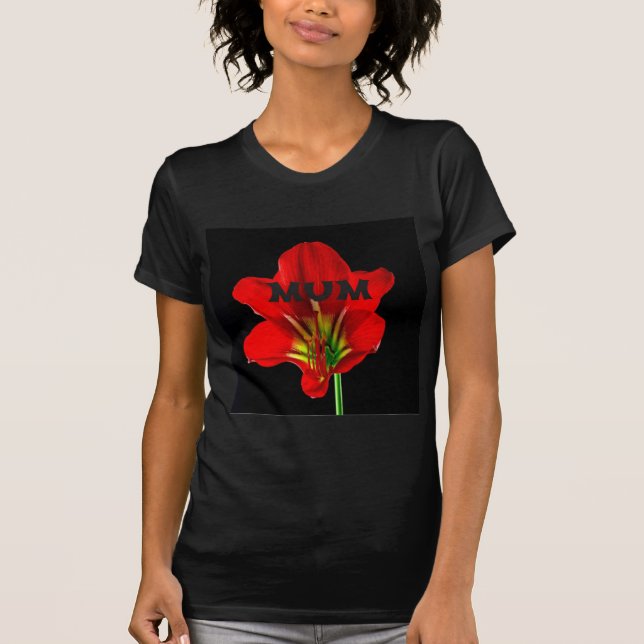 Camiseta Mãe Floral Vermelha (Frente)