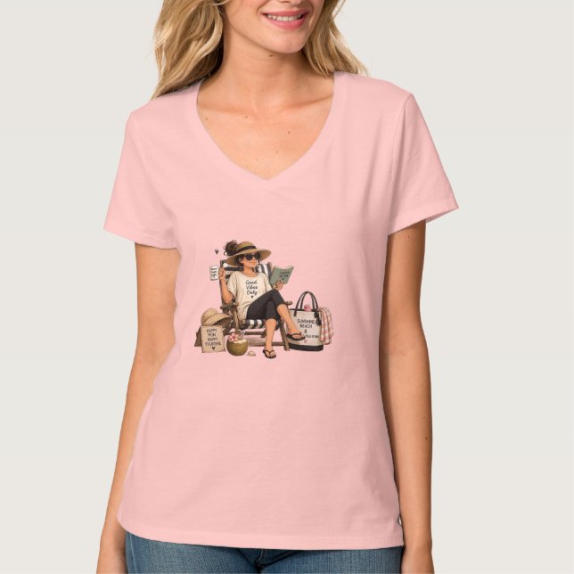 Camiseta Mãe Fora de Serviço Modo Verão (Frente)