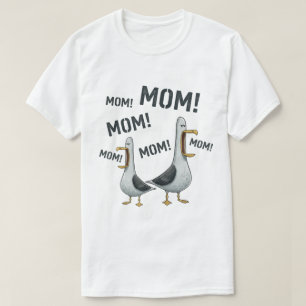 Camiseta Mãe Gaivota Barulhenta Humor Materno