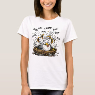 Camiseta Mãe Gaivota Engraçada Presente do Dia das Mães Car