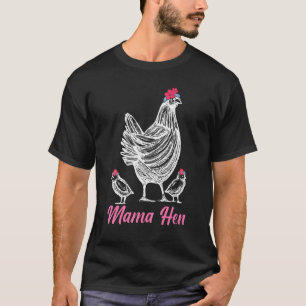Camiseta Mãe Galinha Com Filhotes De Galinha Adoráveis Fran