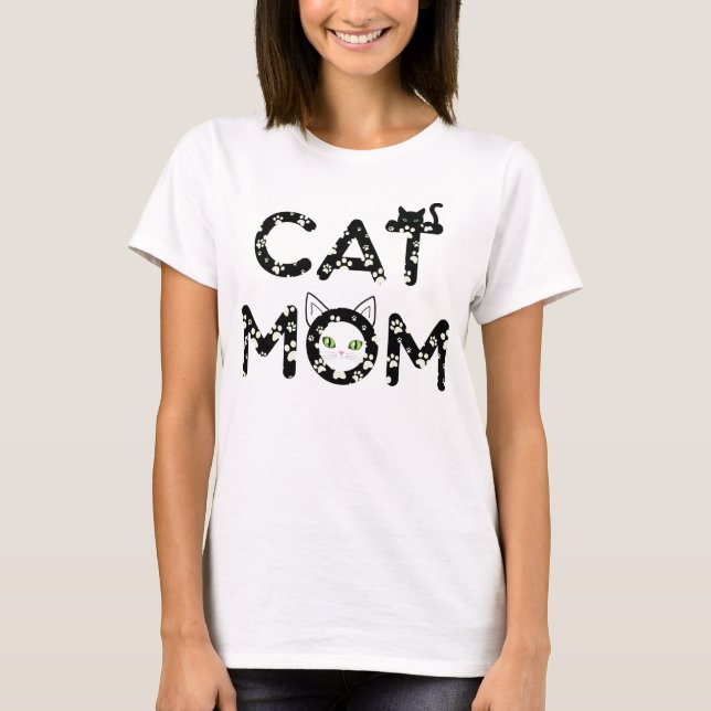 Camiseta Mãe Gato Adorável (Frente)