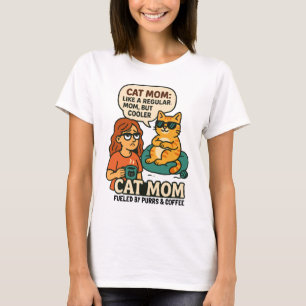 Camiseta Mãe Gato - Como uma mãe normal, mas mais legal