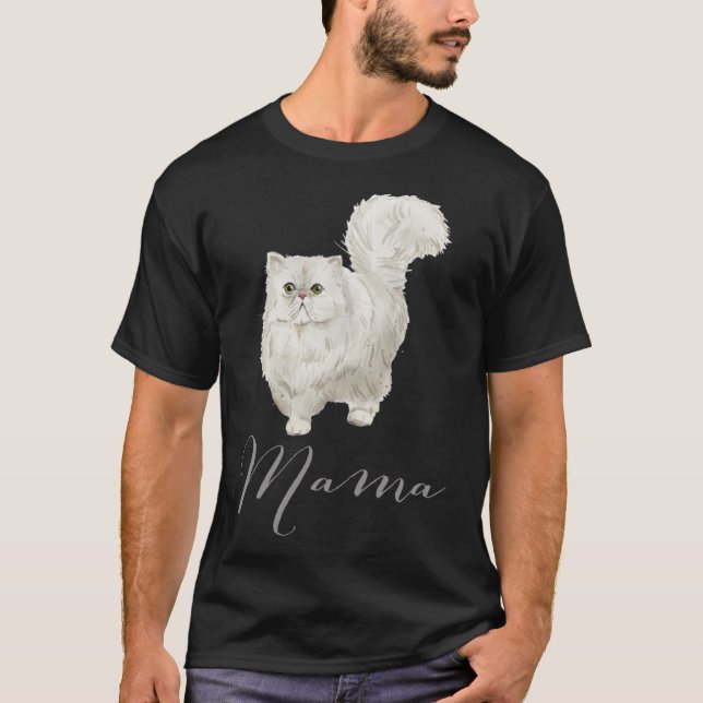 Camiseta Mãe Gato Persa Mãe Gata Mãe Gato Presente Gato Mãe (Frente)