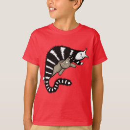Camiseta Mãe Gato Protege Seus Filhos De Gatinho Bonitos